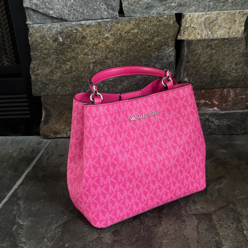 Michael Kors Pratt Small Logo Bucket Crossbody Shoulder Bag - Picture 7 of 16